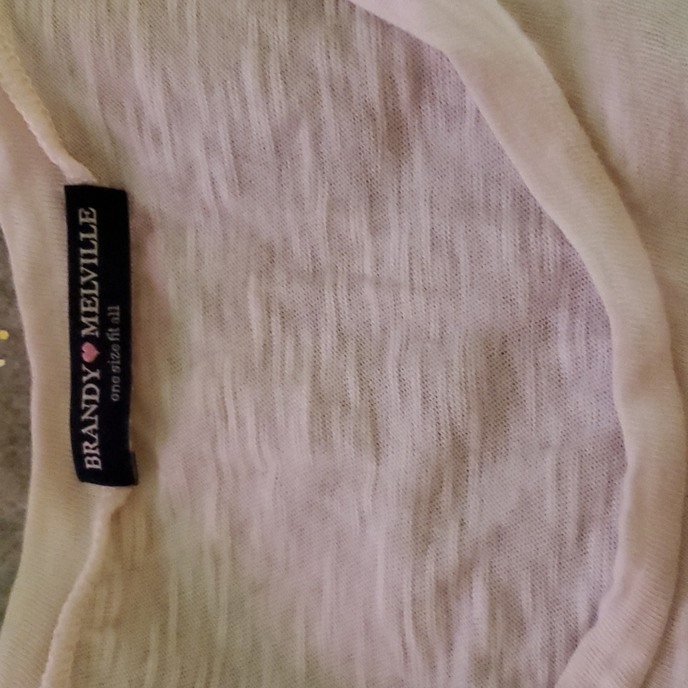 Brandy Melville crop off white peach crop - worn once only